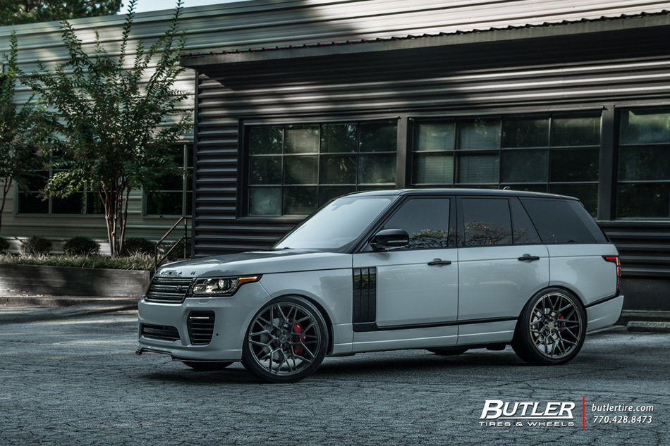 Range Rover Urban White Urban Automotive Range Rover HSE with 24in Vossen UV-1 Wheels ...