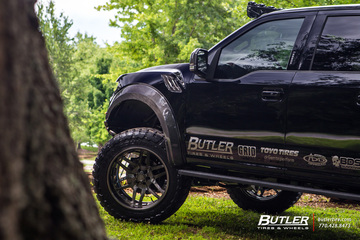 Lifted 2018 Ford Raptor with 22x12in Grid Off-Road GF2 Wheels and Toyo MT Tires