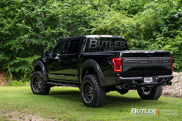 Lifted 2018 Ford Raptor with 22x12in Grid Off-Road GF2 Wheels and Toyo MT Tires