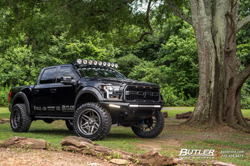 Lifted 2018 Ford Raptor with 22x12in Grid Off-Road GF2 Wheels and Toyo MT Tires