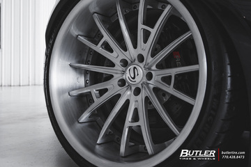 Slammed Liberty Walk Widebody Audi R8 Spyder with Savini SV75 Wheels and Michelin Pilot Sport 4s Tires