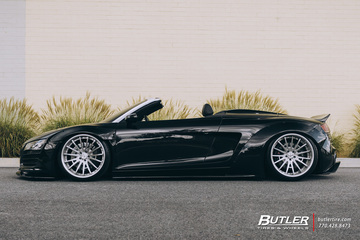 Slammed Liberty Walk Widebody Audi R8 Spyder with Savini SV75 Wheels and Michelin Pilot Sport 4s Tires