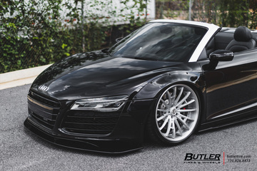 Slammed Liberty Walk Widebody Audi R8 Spyder with Savini SV75 Wheels and Michelin Pilot Sport 4s Tires
