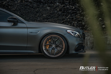 Lowered Renntech Edition 1 Mercedes C63S Coupe on 21in Vossen S21-01 Wheels