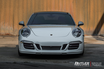 Lowered Porsche 911 Carrera S with 21in Rotiform FUC Wheels and Michelin Tires