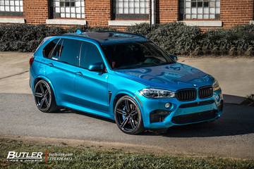 Lowered BMW X5M with 22in Vossen HF-1 Wheels and Vredestein Tires