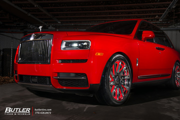 Rolls Royce Cullinan with 24in Forgiato Tecnica Tec 3.6 Wheels and Pirelli Scorpion Zero Tires
