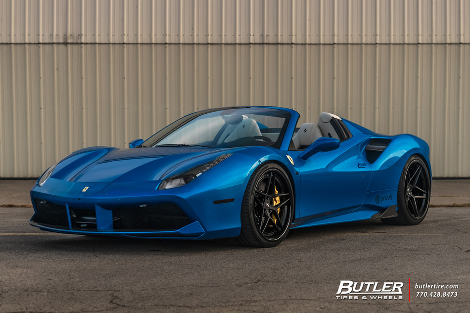 Ferrari 488 Spider With 21in Front And 22in Rear Ag Luxury Agl42 Wheels And Pirelli P Zero Tires 7