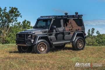 Brabus Camo Wrapped Mercedes 4x4 Squared with 22in Formula Defender Wheels and Toyo RT Tires
