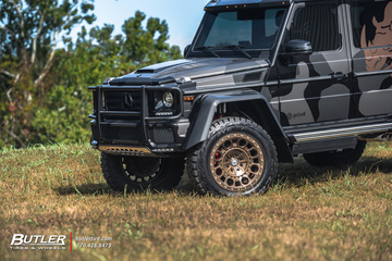 Brabus Camo Wrapped Mercedes 4x4 Squared with 22in Formula Defender Wheels and Toyo RT Tires