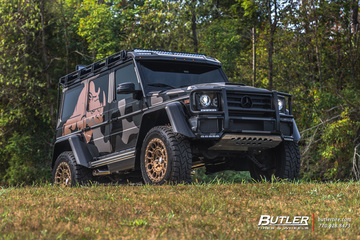 Brabus Camo Wrapped Mercedes 4x4 Squared with 22in Formula Defender Wheels and Toyo RT Tires