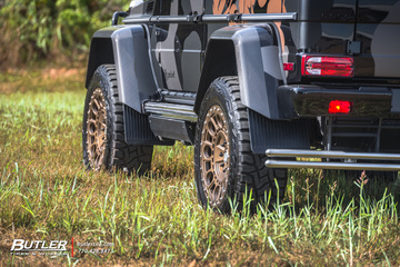 Brabus Camo Wrapped Mercedes 4x4 Squared with 22in Formula Defender Wheels and Toyo RT Tires
