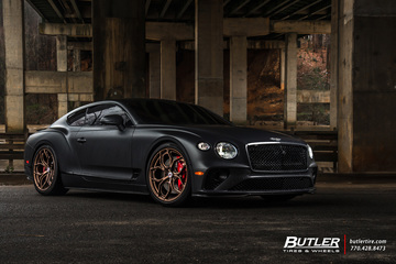 2020 Bentley GT with 22in custom HRE P111SC Wheels