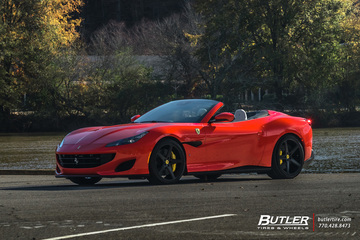 Ferrari Portofino with 20in Front and 21in Rear Vossen CG-201 Wheels and Michelin Pilot Sport 4S Tires with Capristo Exhaust