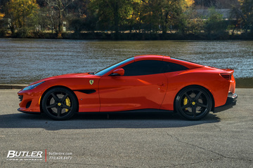 Ferrari Portofino with 20in Front and 21in Rear Vossen CG-201 Wheels and Michelin Pilot Sport 4S Tires with Capristo Exhaust