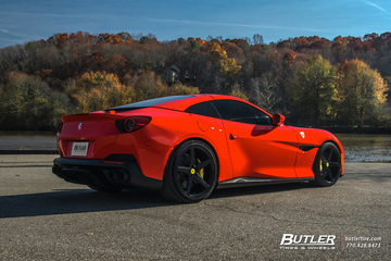 Ferrari Portofino with 20in Front and 21in Rear Vossen CG-201 Wheels and Michelin Pilot Sport 4S Tires with Capristo Exhaust