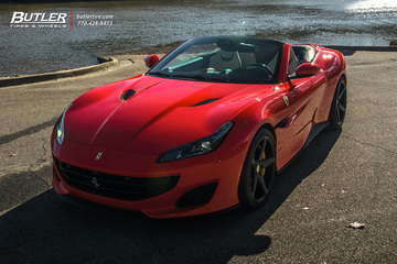 Ferrari Portofino with 20in Front and 21in Rear Vossen CG-201 Wheels and Michelin Pilot Sport 4S Tires with Capristo Exhaust