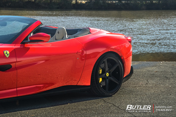 Ferrari Portofino with 20in Front and 21in Rear Vossen CG-201 Wheels and Michelin Pilot Sport 4S Tires with Capristo Exhaust