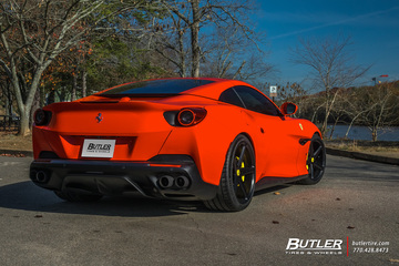Ferrari Portofino with 20in Front and 21in Rear Vossen CG-201 Wheels and Michelin Pilot Sport 4S Tires with Capristo Exhaust