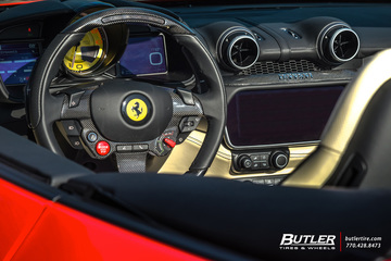 Ferrari Portofino with 20in Front and 21in Rear Vossen CG-201 Wheels and Michelin Pilot Sport 4S Tires with Capristo Exhaust