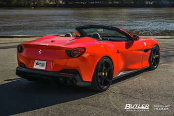 Ferrari Portofino with 20in Front and 21in Rear Vossen CG-201 Wheels and Michelin Pilot Sport 4S Tires with Capristo Exhaust