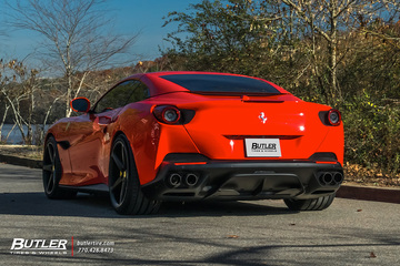 Ferrari Portofino with 20in Front and 21in Rear Vossen CG-201 Wheels and Michelin Pilot Sport 4S Tires with Capristo Exhaust
