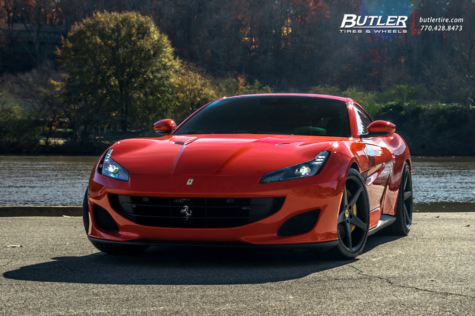 Exquisite Ferrari Portofino on Custom Vossen CG-201 Wheels has just the right amount of class ...