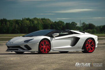 Lamborghini Aventador S Roadster with 21in Novitec NL4 Wheels and Pirelli P Zero Tires