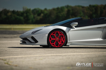 Lamborghini Aventador S Roadster with 21in Novitec NL4 Wheels and Pirelli P Zero Tires