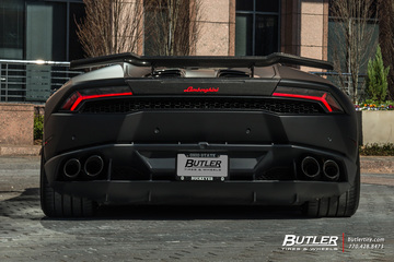 Lowered 1016 Industries Lamborghini Huracan Spyders on custom 21in Savini SV88D Wheels