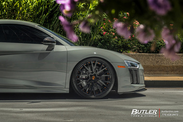 Audi R8 V10 on custom 21in Savini SV86 Wheels