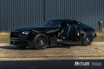 Black Badge Adamas Rolls Royce Wraith on 22in Vossen ML-R1 Wheels