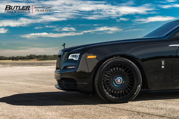 Black Badge Adamas Rolls Royce Wraith on 22in Vossen ML-R1 Wheels