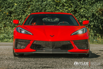 2021 Chevy C8 Corvette Lowered on custom Vossen S21-01 3-Piece Wheels