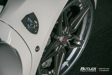 Lowered Ferrari 488 GTB on Custom 22in Vossen M-X1 Wheels