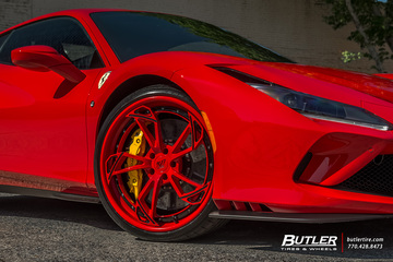 Gucci Mane Ferrari F8 Tributo on Custom 21in AG Luxury AGL47 Wheels