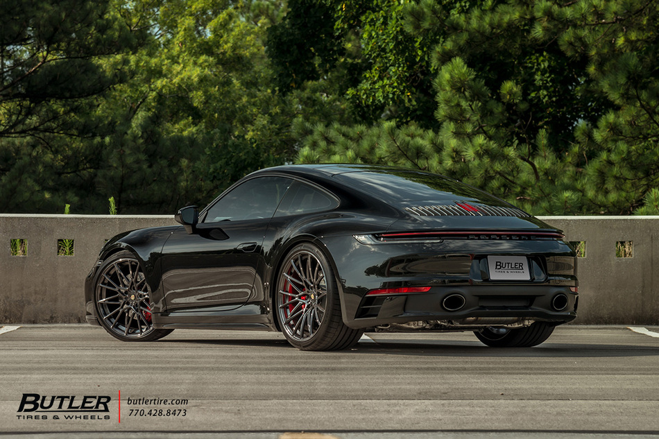 Porsche 992 Carrera S With 21in Front And 22in Rear Ag Luxury Agl58 Wheels And Continental Sport Contact 6 Tires 9