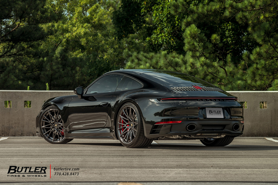 Porsche 992 Carrera S on Black Chrome Finish 22in AG Luxury AGL58 Wheels is just the right amount flair - Trending at Butler Tires and Wheels in Porsche 992 Carrera S on Black Chrome Finish 22in AG Luxury AGL58 Wheels is just the right amount flair - Trending at Butler Tires and Wheels in