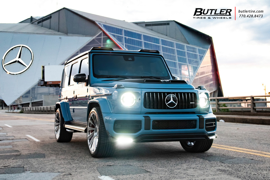 Mercedes G63 Wagon Urban Automotive With 23in Vossen Uv 3 Wheels And Michelin Pilot Sport 4 S Suv Tires 24